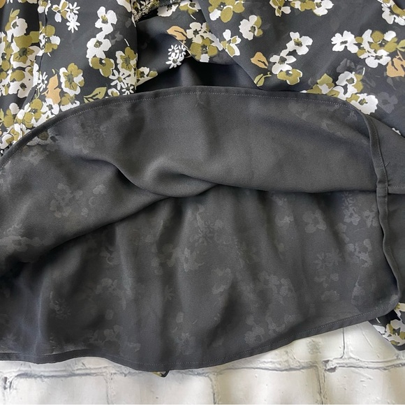 MICHAEL Michael Kors black green long sleeve mini dress fit & flare size M - Picture 10 of 14